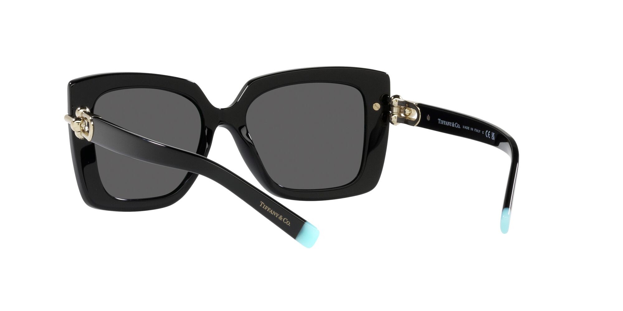 Sunglasses Tiffany TF 4199 (8001S4) color nero shape butterfly lenses grigio scuro