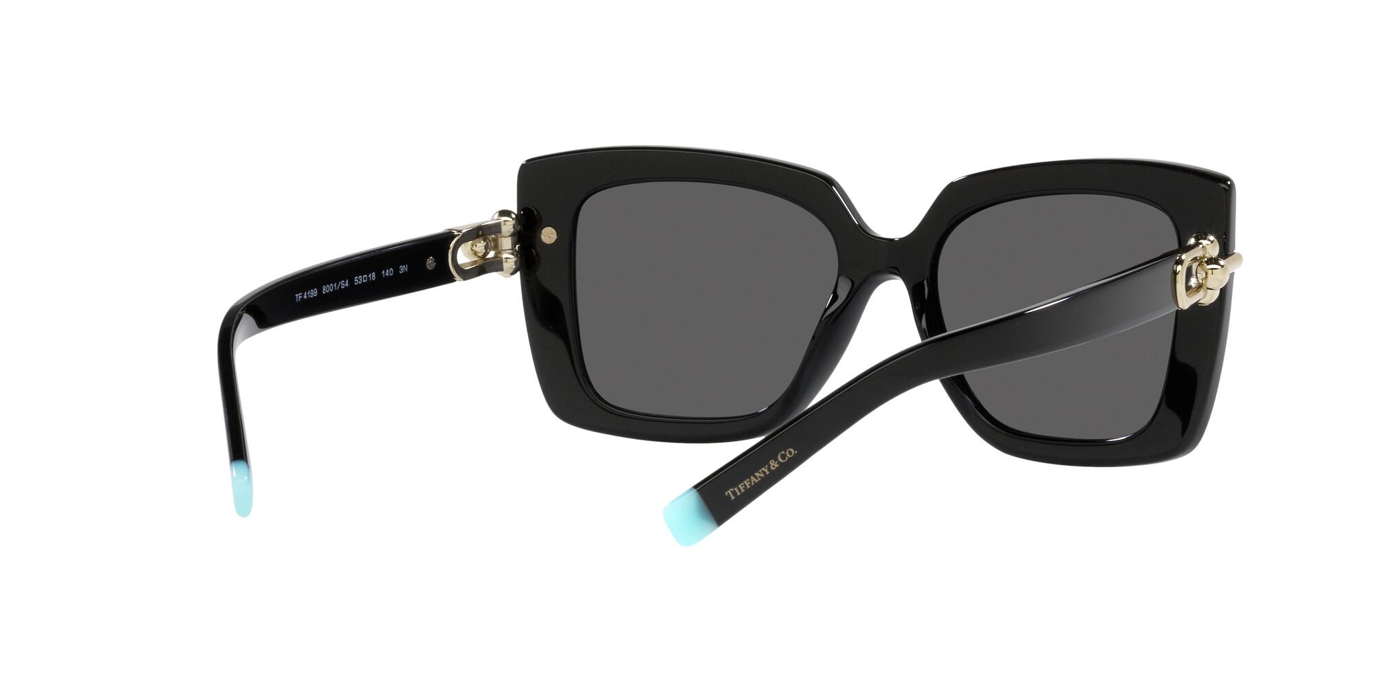 Sunglasses Tiffany TF 4199 (8001S4) color nero shape butterfly lenses grigio scuro