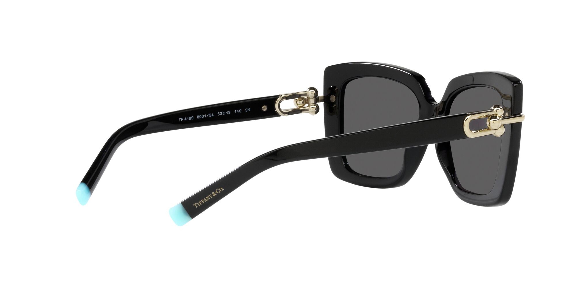 Sunglasses Tiffany TF 4199 (8001S4) color nero shape butterfly lenses grigio scuro