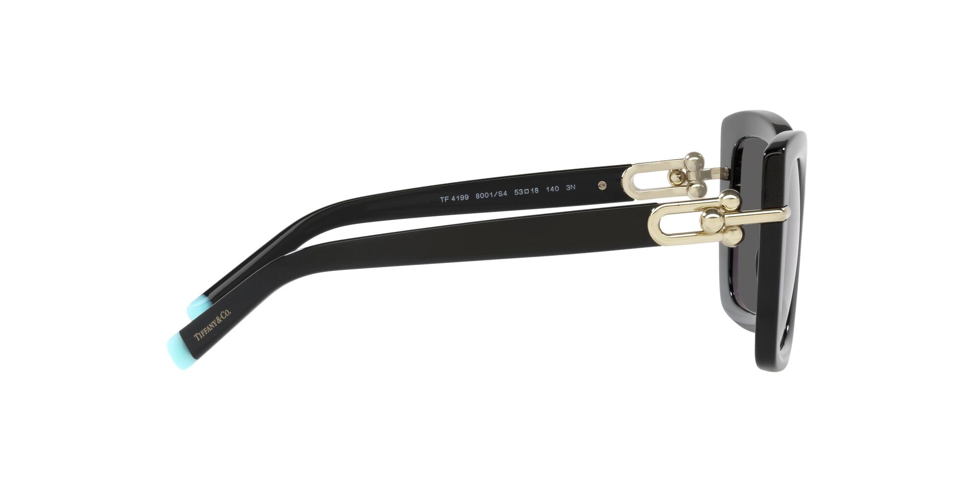 Sunglasses Tiffany TF 4199 (8001S4) color nero shape butterfly lenses grigio scuro