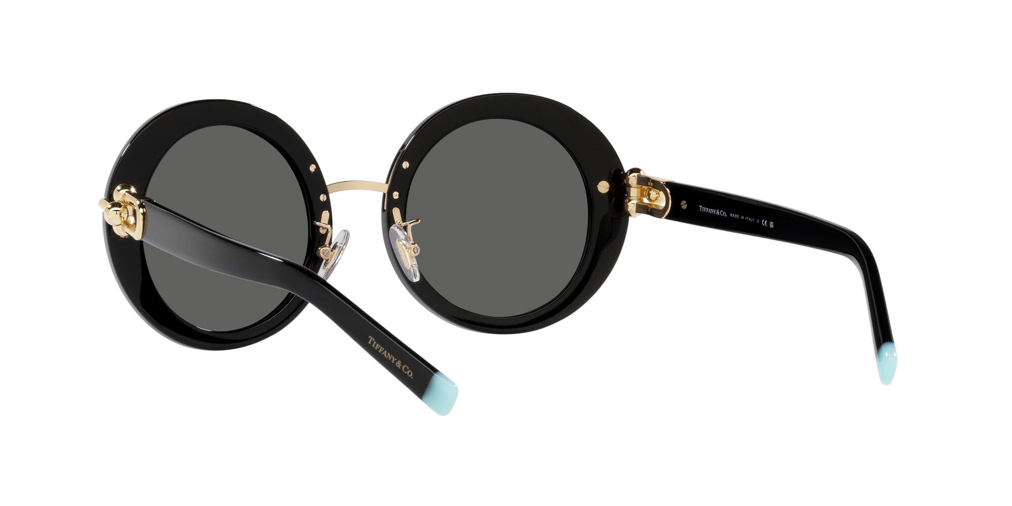 Sunglasses Tiffany TF 4201 (8001S4) color nero shape round lenses grigio scuro