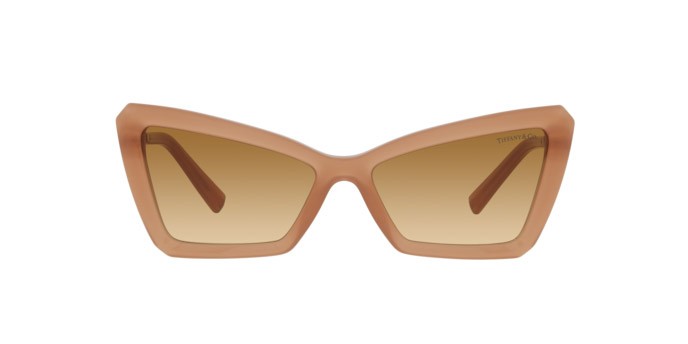 Sonnenbrillen Tiffany TF 4203 (83743B) farbe rich gold opal form cat-eye gläser giallo sfumato marrone chiaro