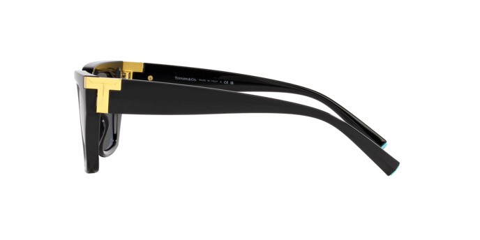 Occhiali da sole Tiffany TF 4205U (8001S4) colore nero forma irregolare lenti sfumato grigio