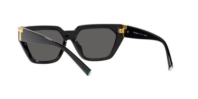 Occhiali da sole Tiffany TF 4205U (8001S4) colore nero forma irregolare lenti sfumato grigio