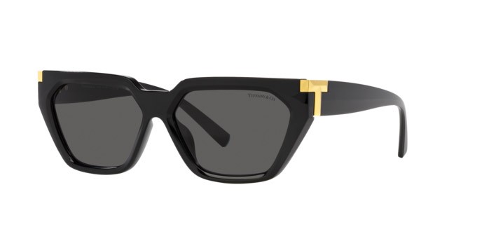 Occhiali da sole Tiffany TF 4205U (8001S4) colore nero forma irregolare lenti sfumato grigio