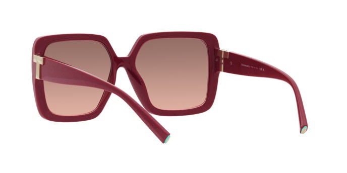 Sonnenbrillen Tiffany TF 4206U (836613) farbe fired brick form quadratisch gläser rosa sfumato marrone scuro