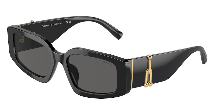 Sunglasses Tiffany TF 4208U (8001S4) color nero shape rectangle lenses grigio scuro