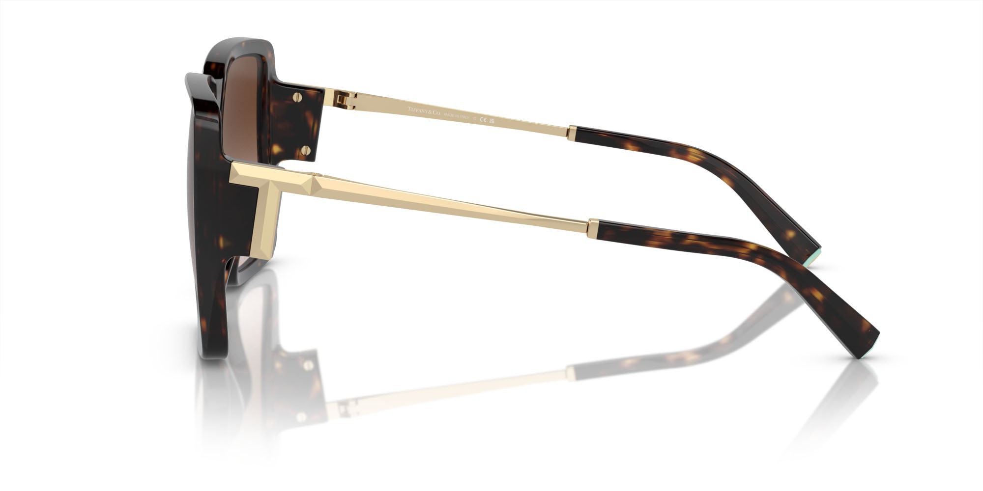 Sunglasses Tiffany TF 4212U (80153B) color havana shape square lenses marrone sfumato