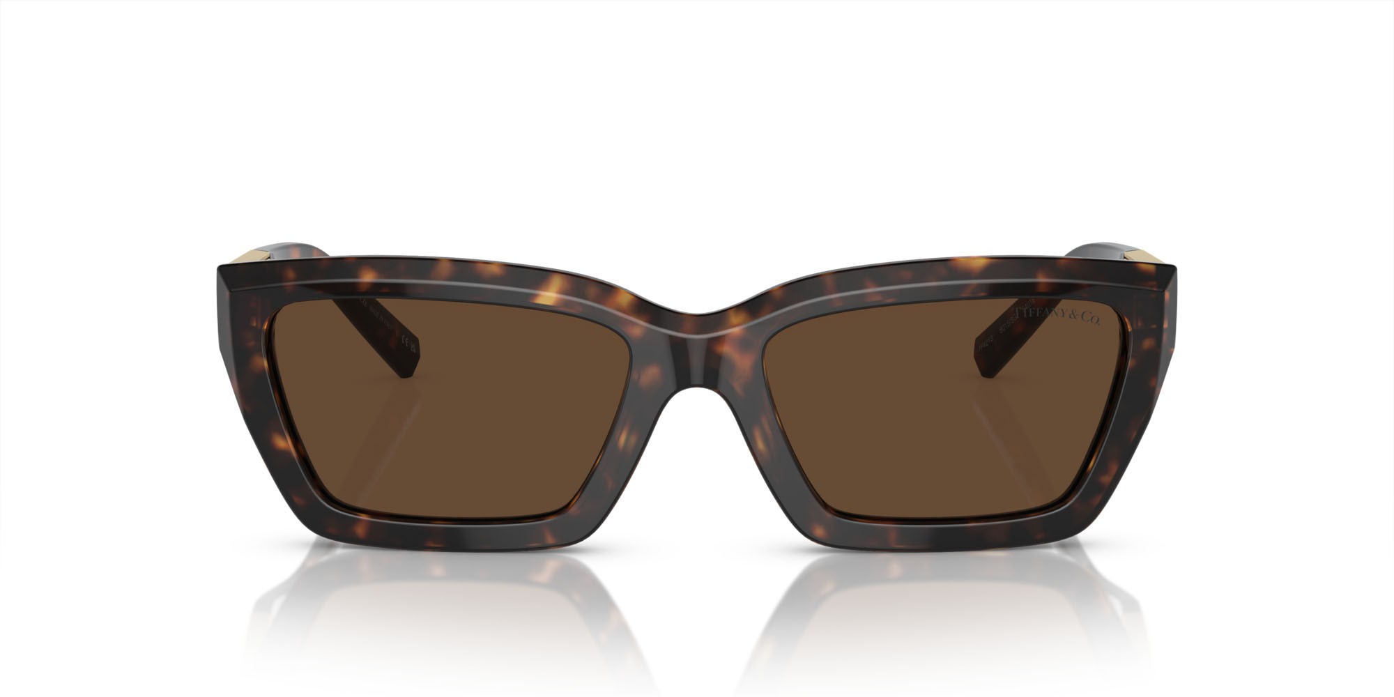 Sunglasses Tiffany TF 4213 (80153G) color havana shape rectangle lenses marrone chiaro