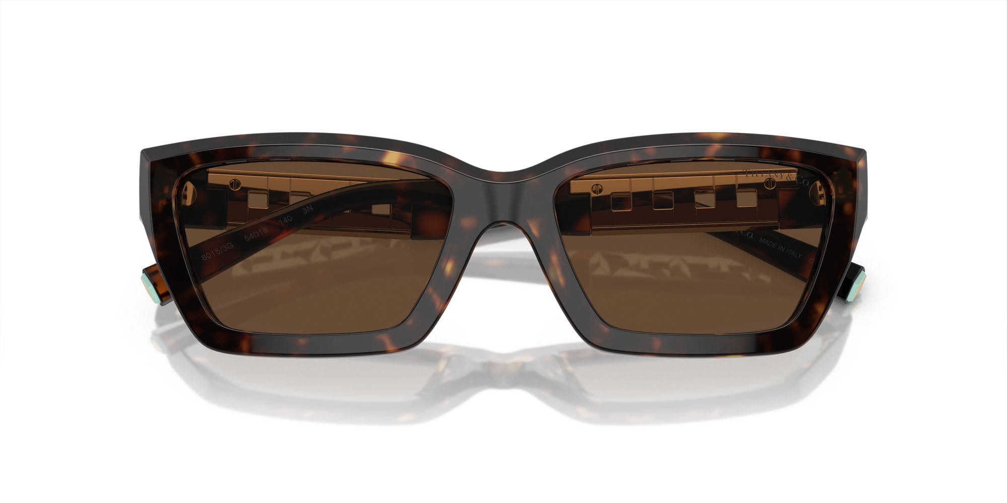Sunglasses Tiffany TF 4213 (80153G) color havana shape rectangle lenses marrone chiaro