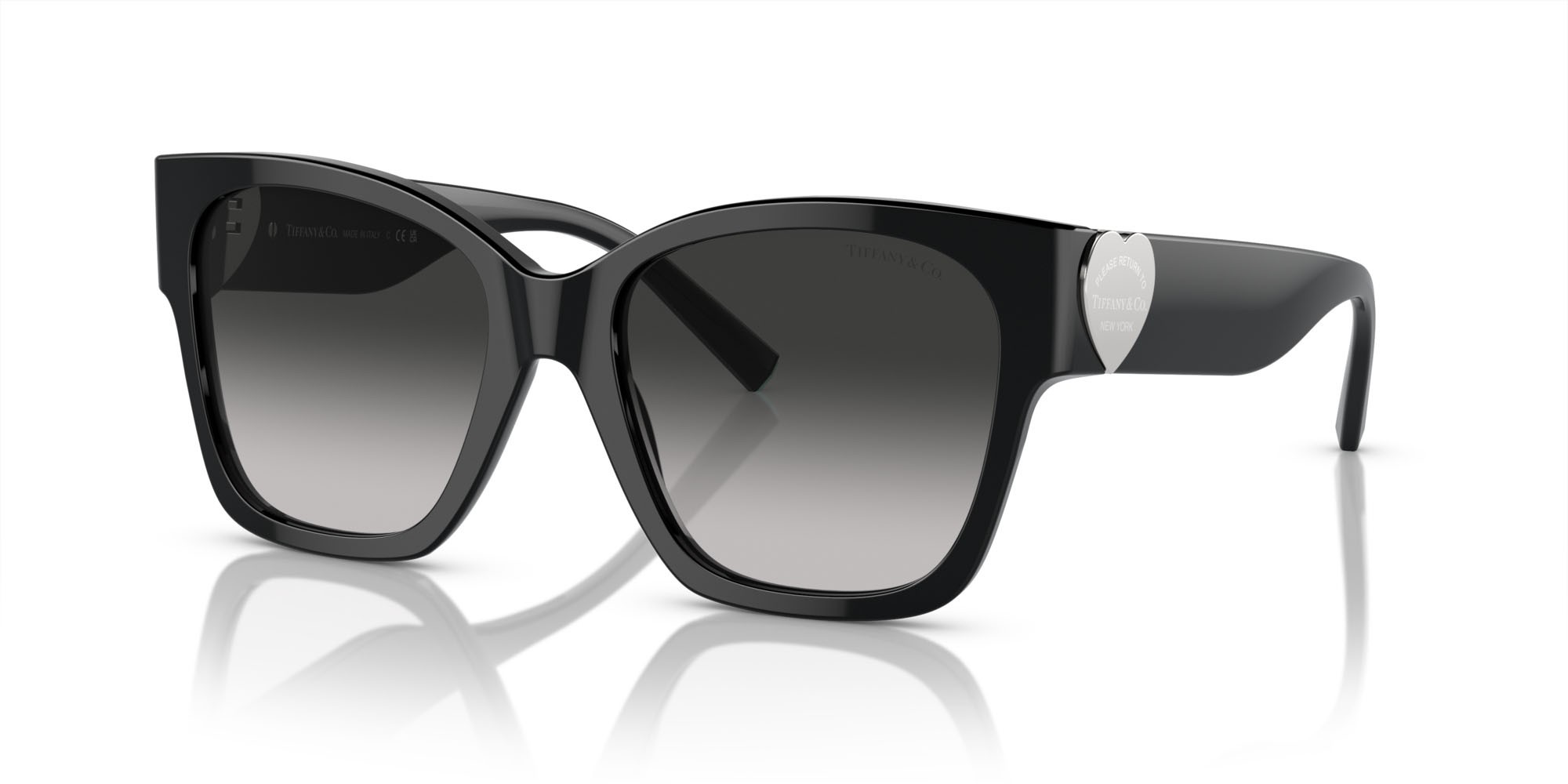 Occhiali da sole Tiffany TF 4216 (80013C) colore nero forma quadrato lenti sfumato grigio