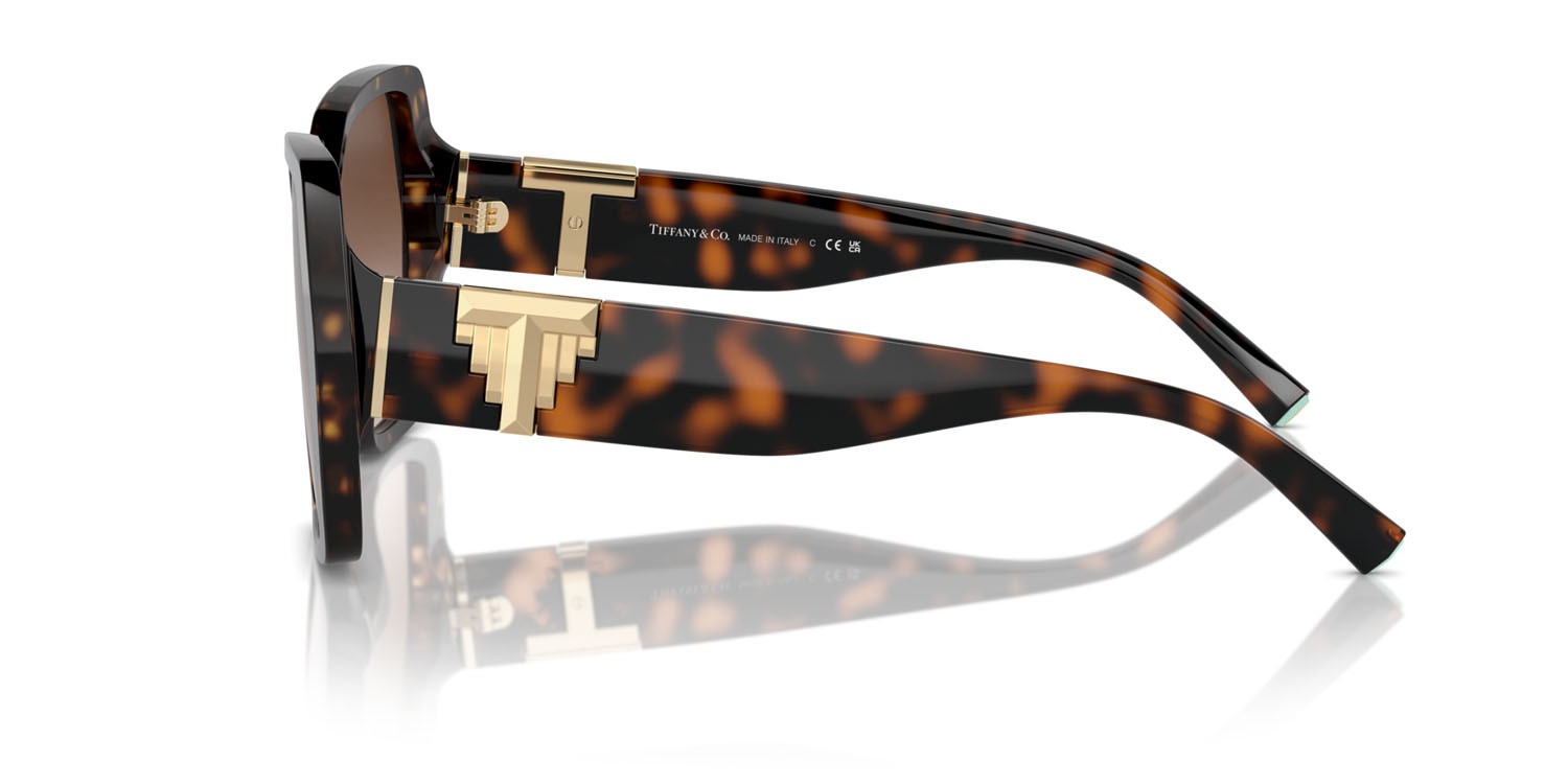 Sonnenbrillen Tiffany TF 4219 (80153B) farbe havana form quadratisch gläser marrone sfumato