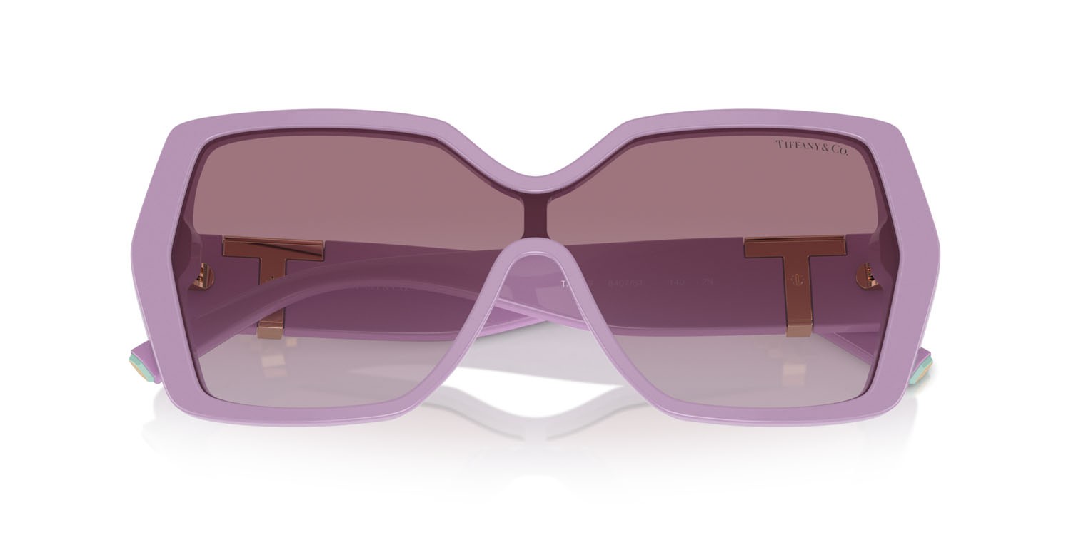 Sonnenbrillen Tiffany TF 4219 (8407S1) farbe viola chiaro form quadratisch gläser violetto sfumato blu