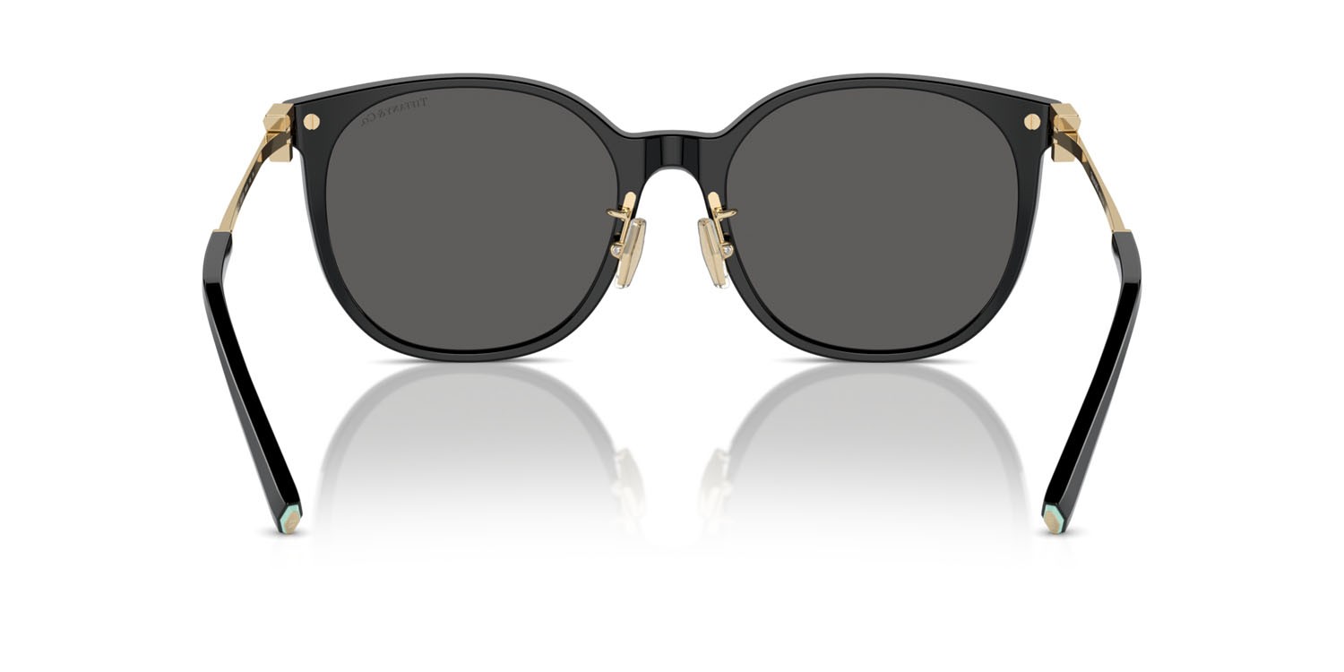 Sunglasses Tiffany TF 4224D (8001S4) color nero shape round lenses sfumato grigio