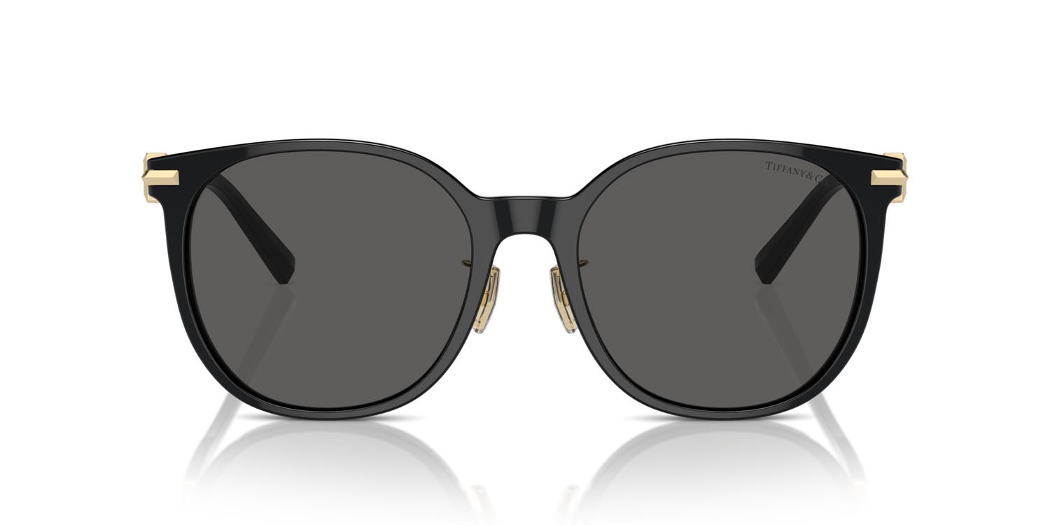 Sunglasses Tiffany TF 4224D (8001S4) color nero shape round lenses sfumato grigio