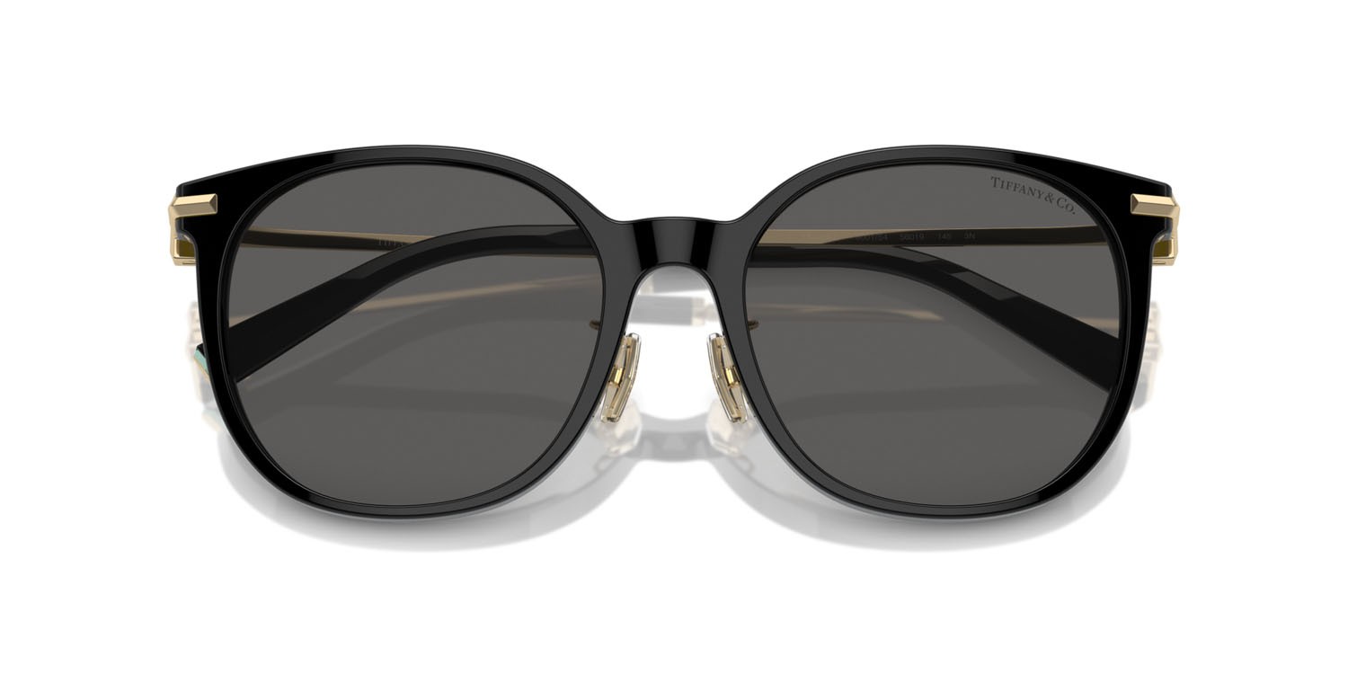 Sunglasses Tiffany TF 4224D (8001S4) color nero shape round lenses sfumato grigio