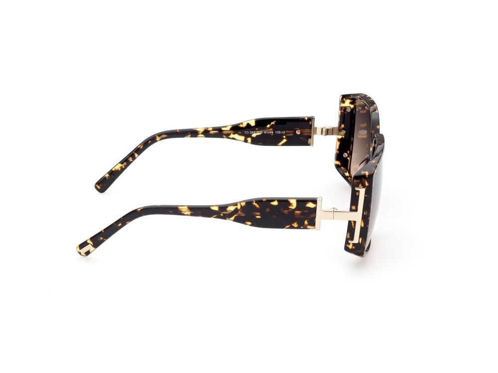 Sonnenbrillen Tod's TO0289 (52B) farbe avana scura form quadratisch gläser fumo grad.