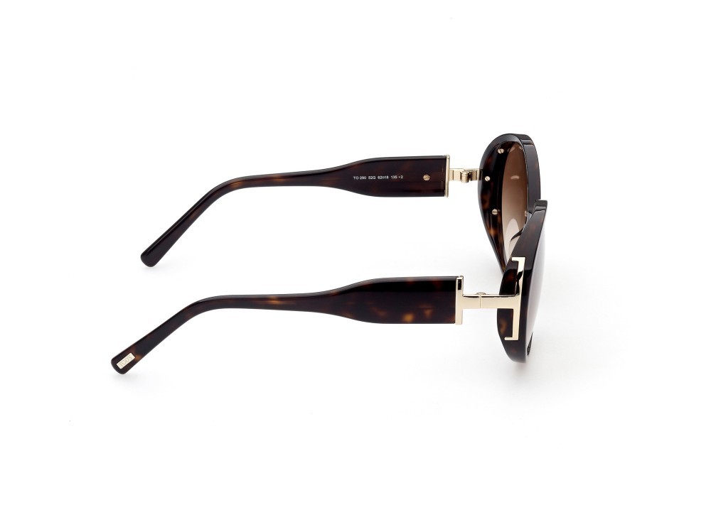 Sonnenbrillen Tod's TO0290 (52G) farbe avana scura form oval gläser marrone specchiato
