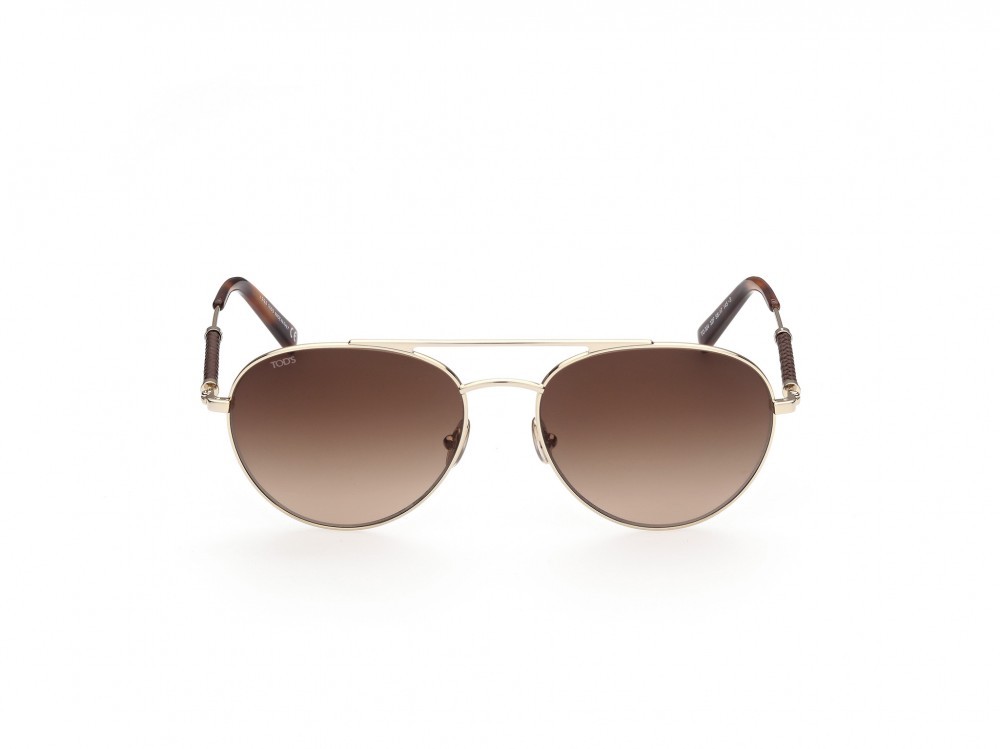 Sonnenbrillen Tod's TO0304 (32F) farbe oro  form aviator gläser marrone grad.