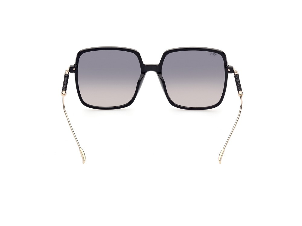 Sonnenbrillen Tod's TO0321 (01C) farbe nero lucido form quadratisch gläser fumo specchiato