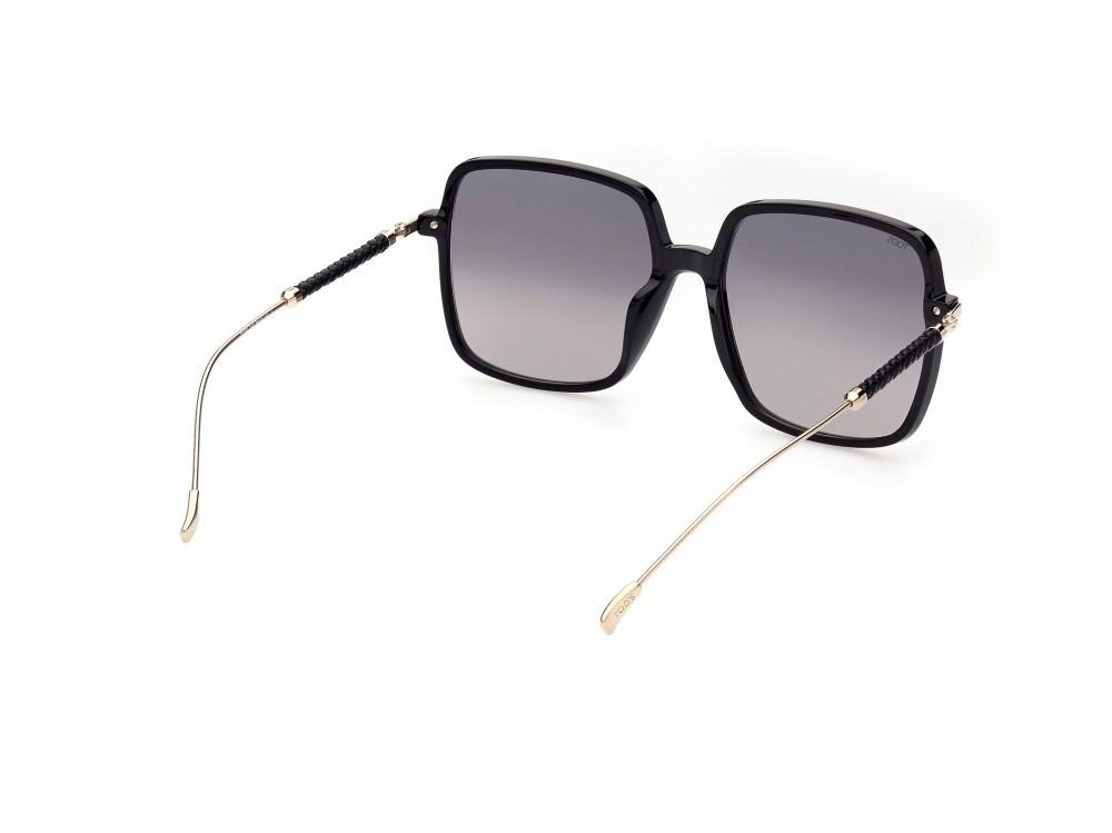 Sonnenbrillen Tod's TO0321 (01C) farbe nero lucido form quadratisch gläser fumo specchiato