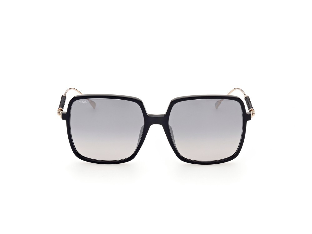 Sonnenbrillen Tod's TO0321 (01C) farbe nero lucido form quadratisch gläser fumo specchiato