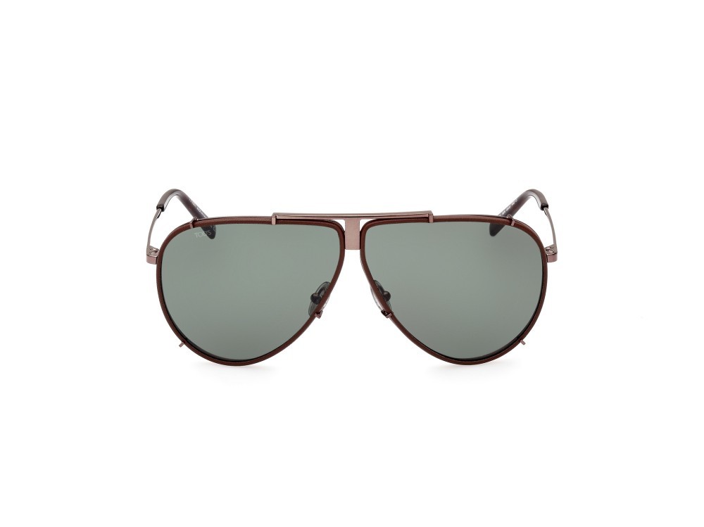 Sonnenbrillen Tod's TO0344 (36N) farbe bronzo scuro lucido form aviator gläser verde