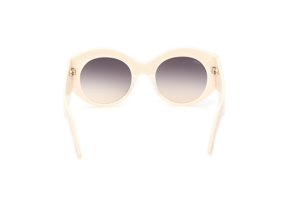 Sonnenbrillen Tod's TO0347 (25B) farbe avorio form rund gläser fumo grad.