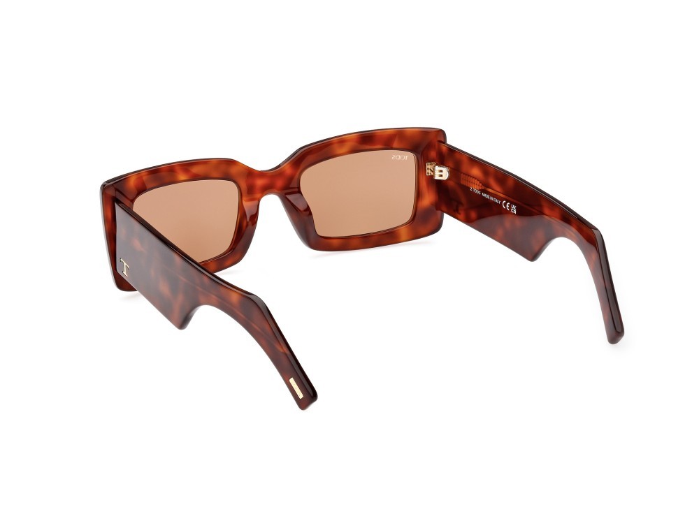 Sonnenbrillen Tod's TO0348 (53E) farbe avana bionda form rechteckig gläser marrone