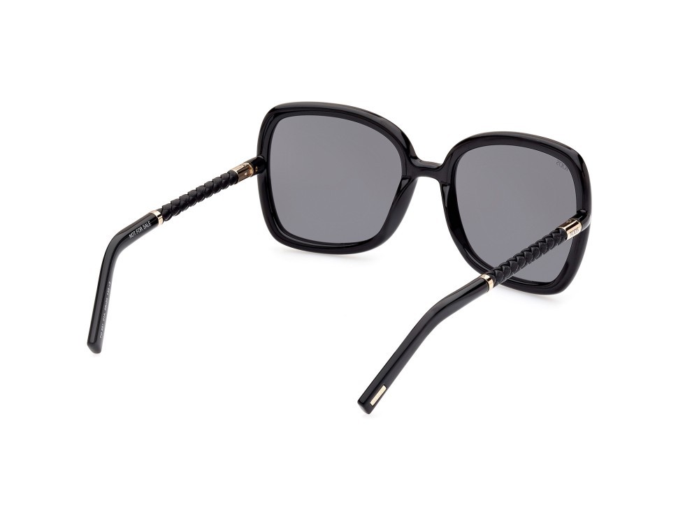 Sonnenbrillen Tod's TO0351 (01A) farbe nero lucido form quadratisch gläser fumo