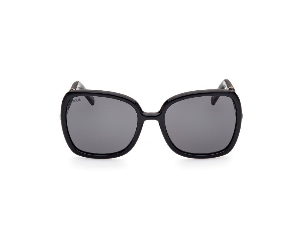 Sonnenbrillen Tod's TO0351 (01A) farbe nero lucido form quadratisch gläser fumo