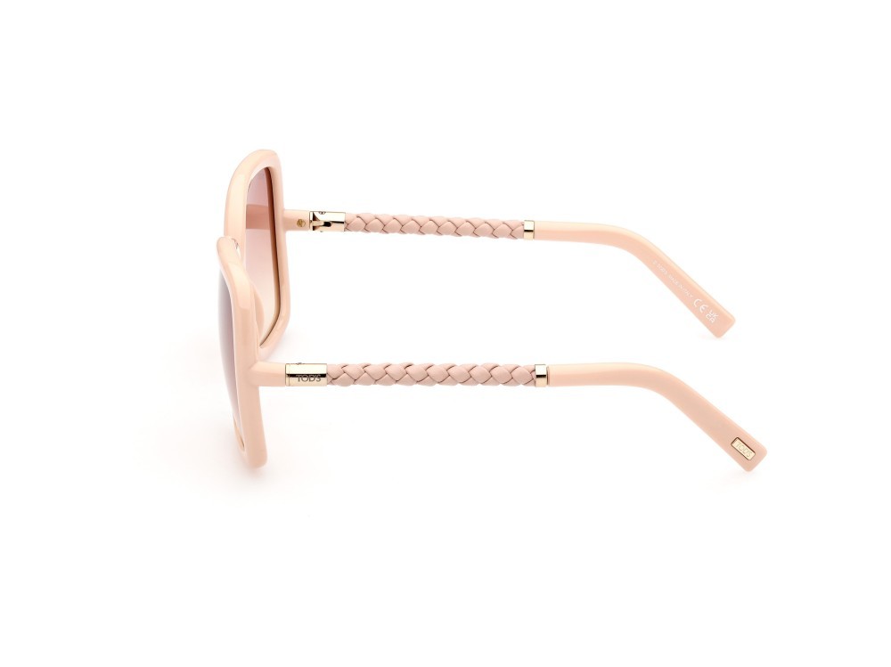 Sonnenbrillen Tod's TO0351 (72Z) farbe rosa lucido form quadratisch gläser viola grad. e/o specchiato
