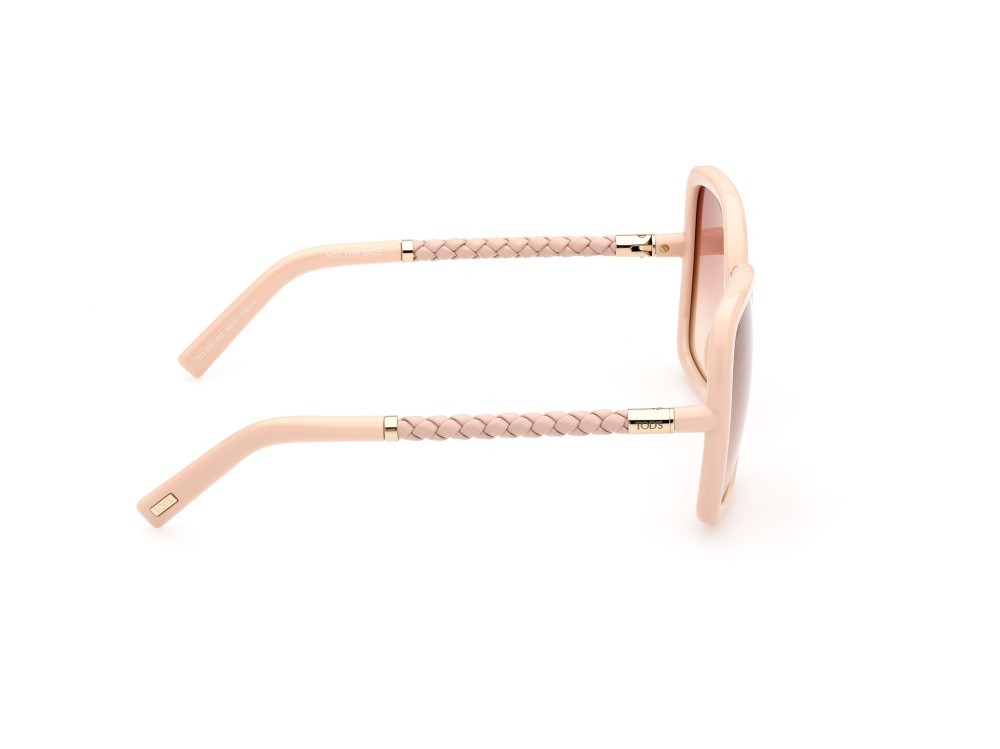Sonnenbrillen Tod's TO0351 (72Z) farbe rosa lucido form quadratisch gläser viola grad. e/o specchiato