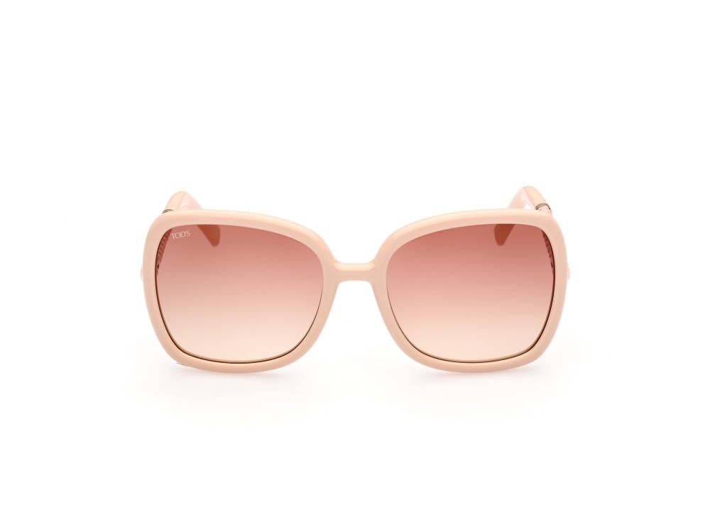 Sonnenbrillen Tod's TO0351 (72Z) farbe rosa lucido form quadratisch gläser viola grad. e/o specchiato
