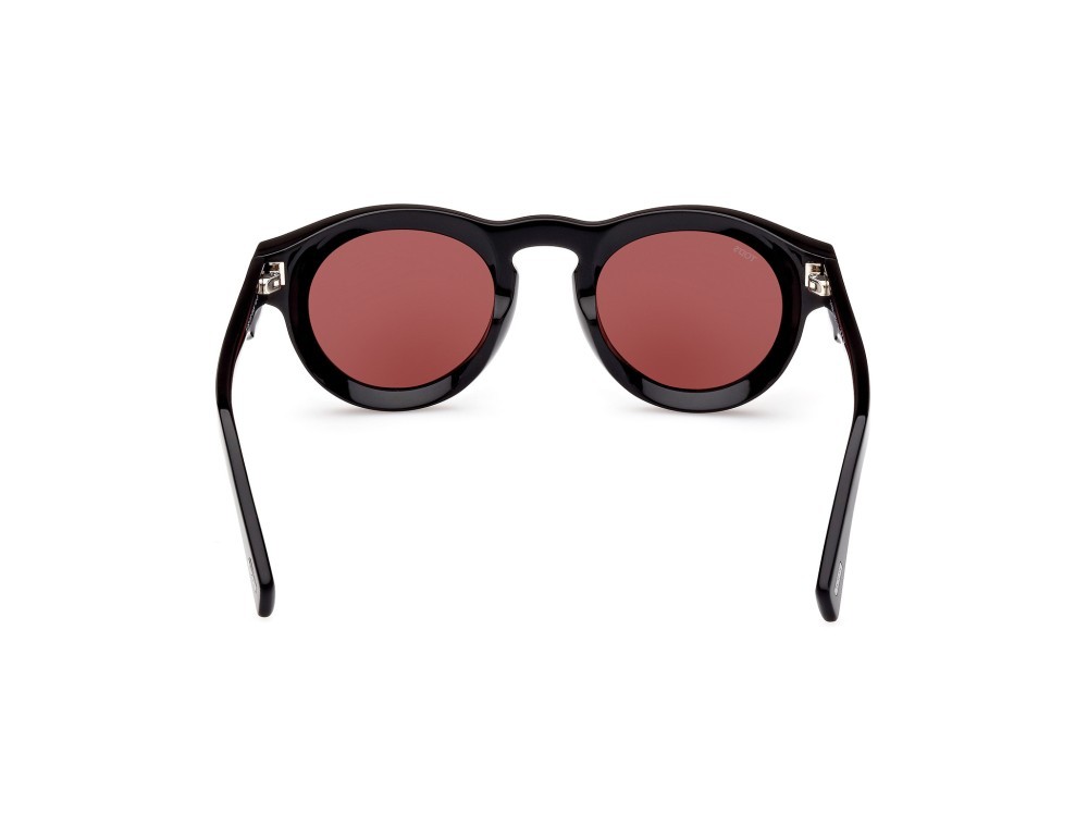 Sonnenbrillen Tod's TO0352 (01S) farbe nero lucido form rund gläser bordeaux