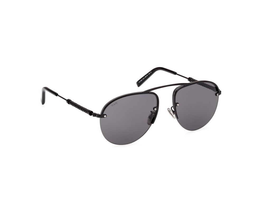 Sonnenbrillen Tod's TO0356 (01A) farbe nero lucido form aviator gläser fumo