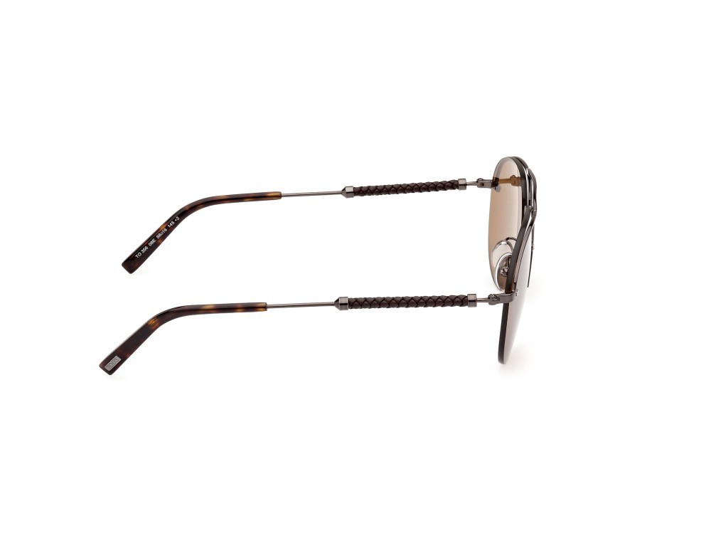 Sonnenbrillen Tod's TO0356 (08E) farbe antracite lucida form aviator gläser marrone
