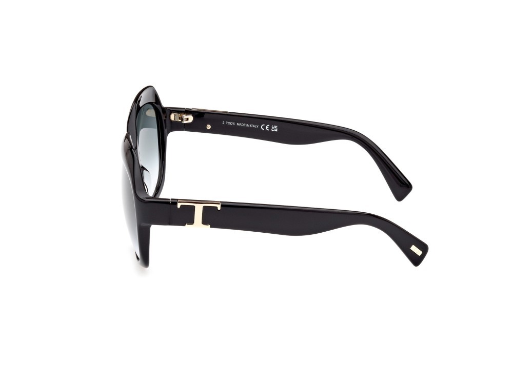 Sonnenbrillen Tod's TO0360 (01B) farbe nero lucido form quadratisch gläser fumo grad.