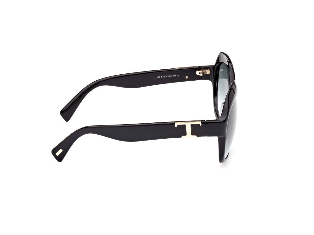 Sonnenbrillen Tod's TO0360 (01B) farbe nero lucido form quadratisch gläser fumo grad.