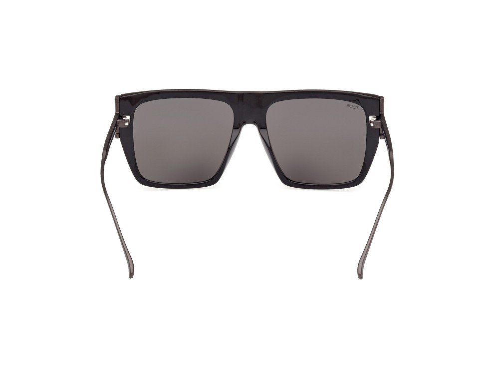 Occhiali da sole Tod's TO0363 (01A) colore nero lucido forma rettangolare lenti fumo 