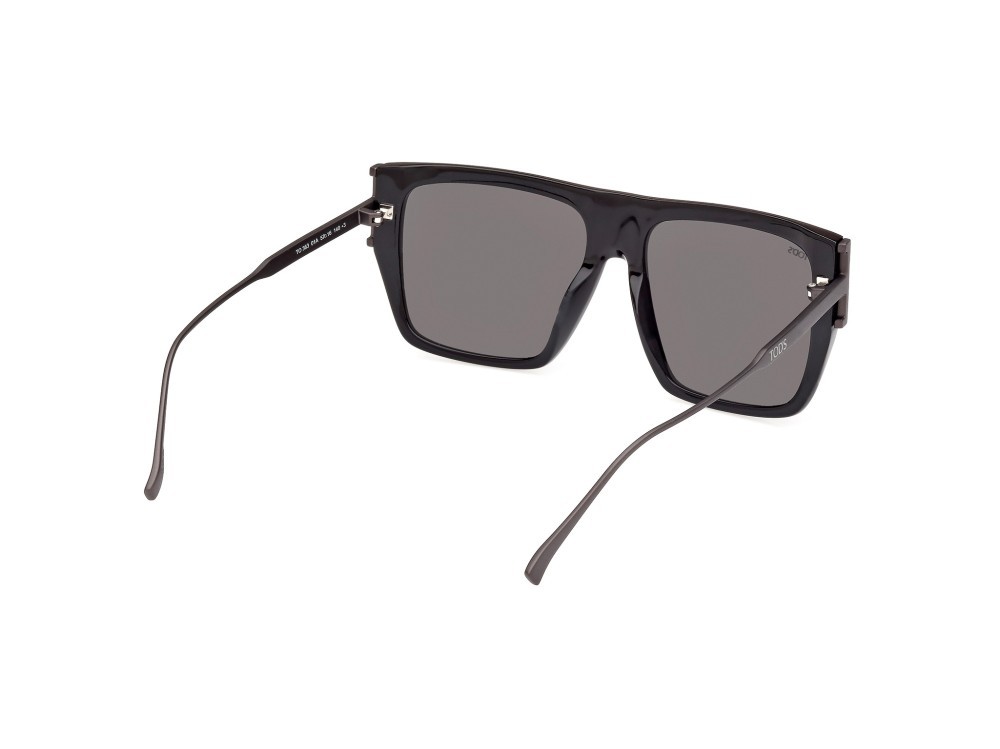 Occhiali da sole Tod's TO0363 (01A) colore nero lucido forma rettangolare lenti fumo 