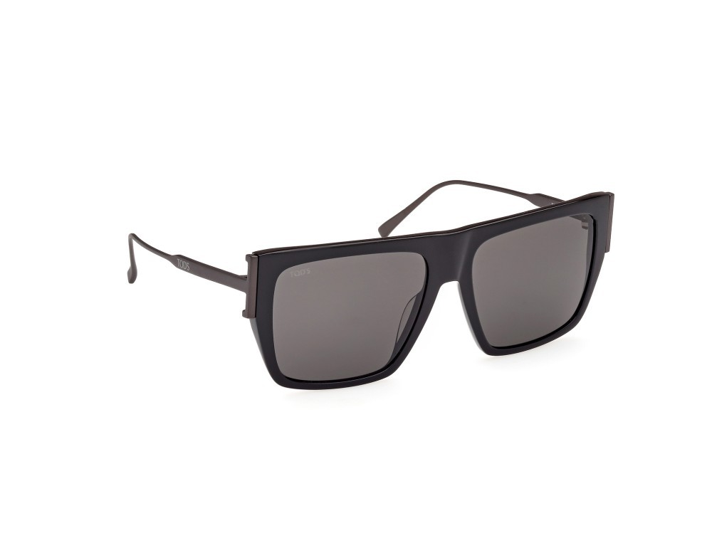 Occhiali da sole Tod's TO0363 (01A) colore nero lucido forma rettangolare lenti fumo 