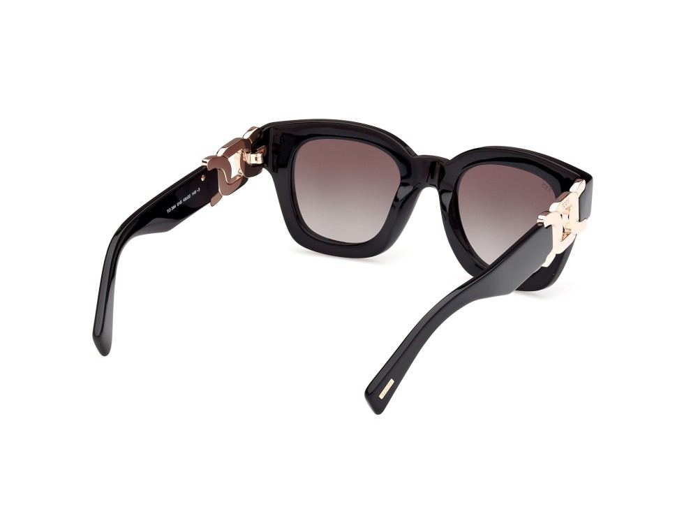 Sonnenbrillen Tod's TO0364 (01B) farbe nero lucido form rund gläser fumo grad.