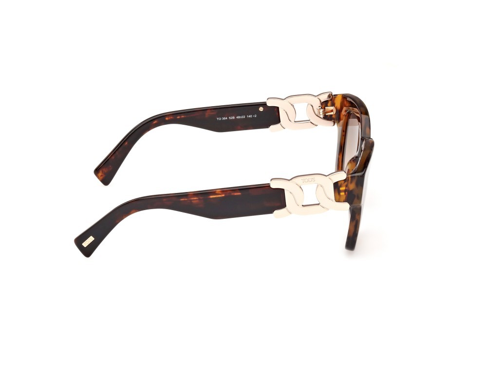 Sonnenbrillen Tod's TO0364 (52B) farbe avana scura form rund gläser fumo grad.