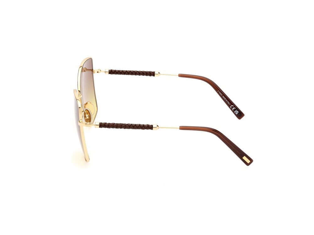 Sonnenbrillen Tod's TO0367 (30F) farbe oro endura lucido form geometrisch gläser marrone sfumato