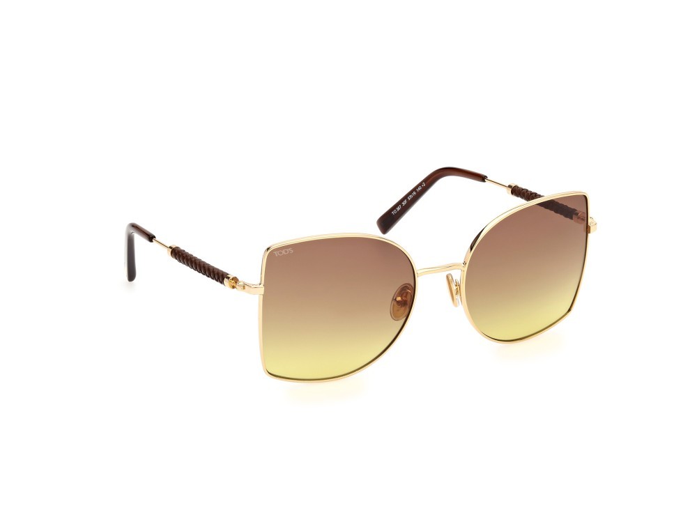 Sonnenbrillen Tod's TO0367 (30F) farbe oro endura lucido form geometrisch gläser marrone sfumato