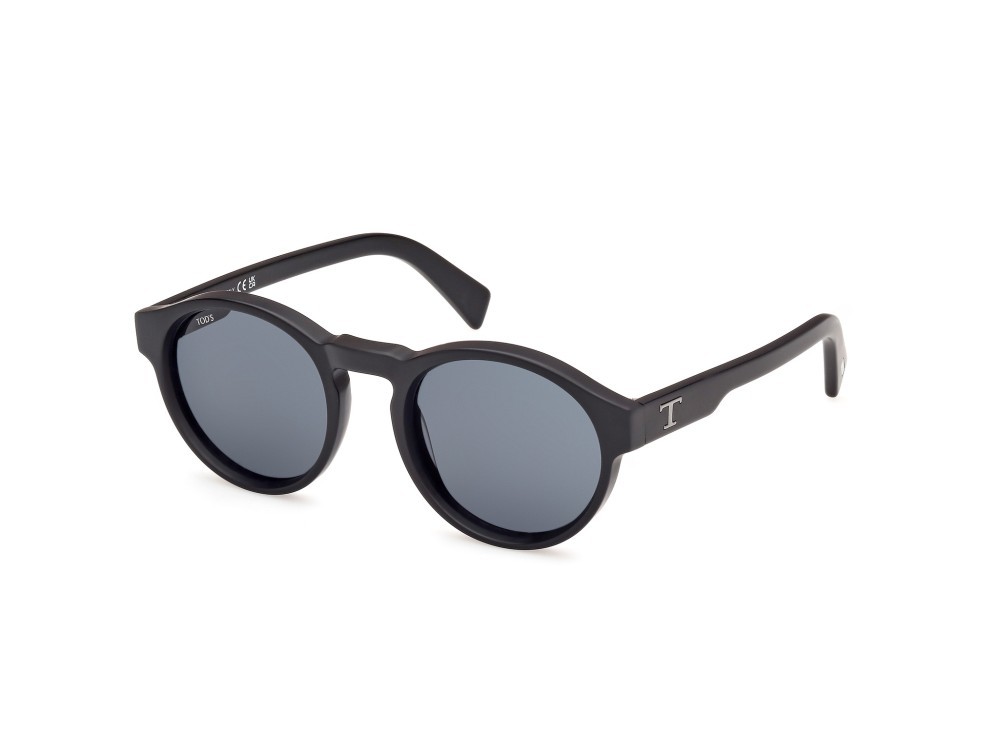 Sonnenbrillen Tod's TO0368 (02V) farbe nero opaco form rund gläser blu