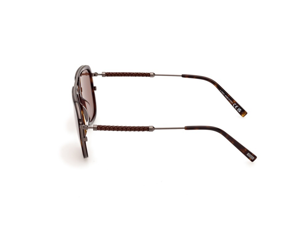 Occhiali da sole Tod's TO0370 (52J) colore avana scura forma aviator lenti roviex