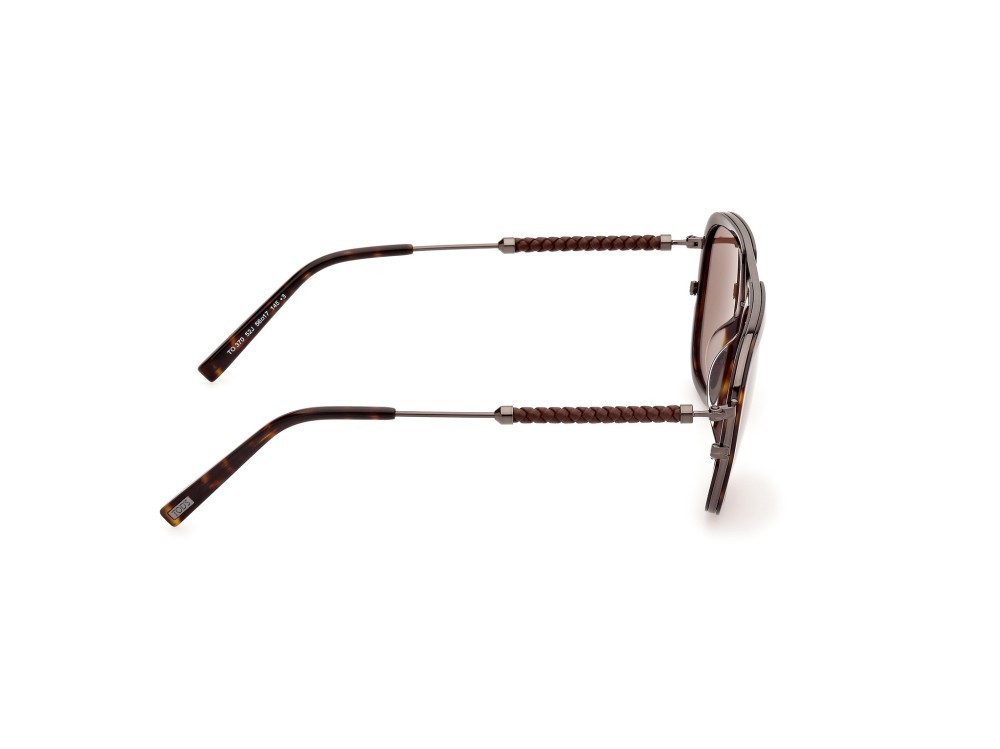 Occhiali da sole Tod's TO0370 (52J) colore avana scura forma aviator lenti roviex