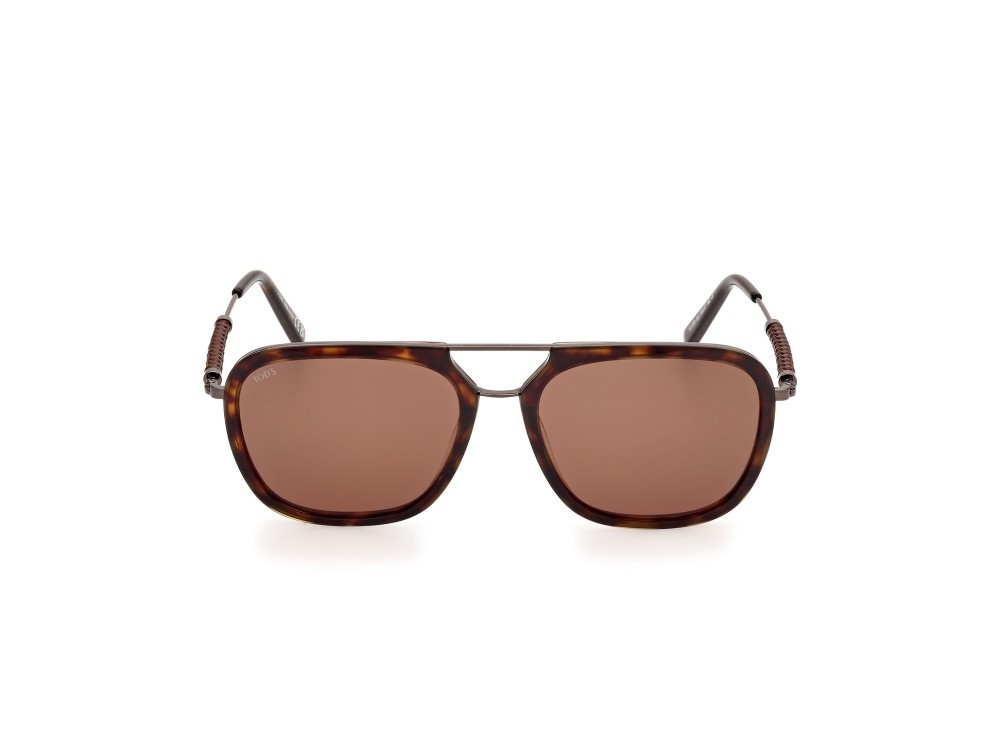 Occhiali da sole Tod's TO0370 (52J) colore avana scura forma aviator lenti roviex